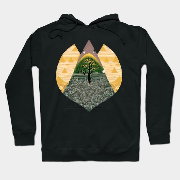 Mountain Tree - Designs for a greener future Hoodie by Greenbubble